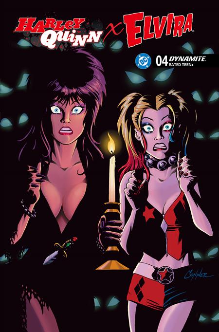 HARLEY QUINN X ELVIRA #4 CVR H INC 1:10 AMANDA CONNER CANDLE VAR