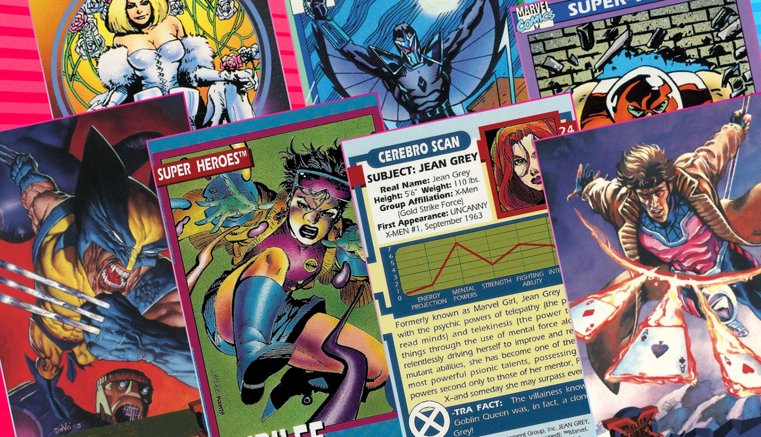 The saga of Marvel’s highly debatable power-level cards.  A boom, a bubble, and ’90s kid nonsense