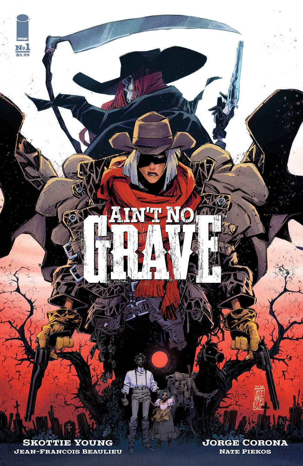 EISNER AWARD WINNING SKOTTIE YOUNG & JORGE CORONA RETEAM FOR DARK WESTERN FANTASY SERIES AIN’T NO GRAVE THIS MAY