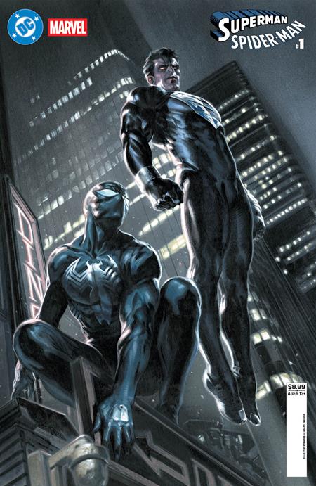 DC MARVEL SUPERMAN SPIDER-MAN #1 (ONE SHOT) CVR G GABRIELE DELL OTTO SUPERMAN BLACK & SPIDER-MAN BLACK CARD STOCK VAR