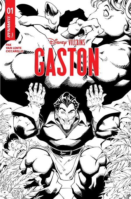 DISNEY VILLAINS GASTON #1 CVR I INC 1:15 WILL ROBSON LINE ART VAR