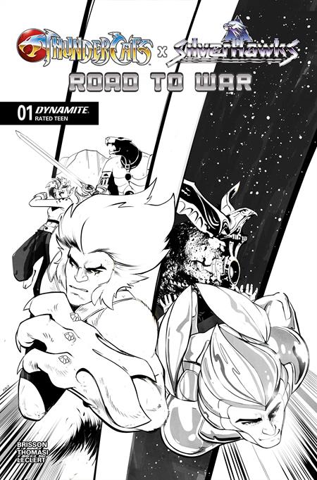 THUNDERCATS X SILVERHAWKS ROAD TO WAR (ONE SHOT) CVR H INC 1:10 SEBASTIAN PIRIZ LINE ART VAR