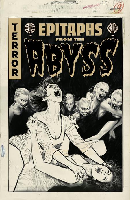 EC EPITAPHS FROM THE ABYSS #7 (OF 12) CVR D RATIO 1:20 JOELLE JONES B&W ARTIST EDITION VAR