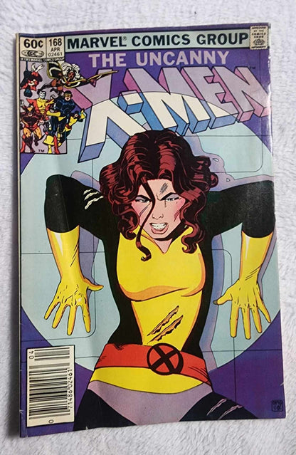 Uncanny X-Men #168 Newsstand Edition (Marvel, 1983) 1st Madelyne Prior.