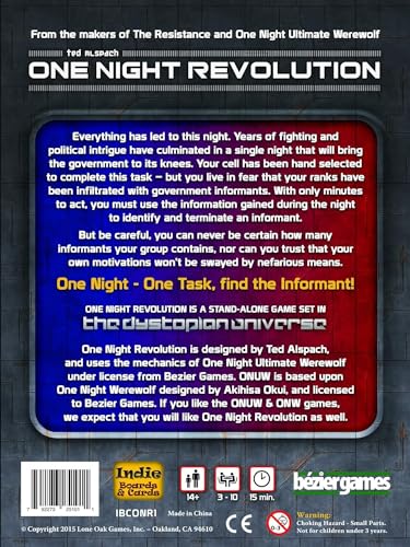 One Night Revolution Card Game