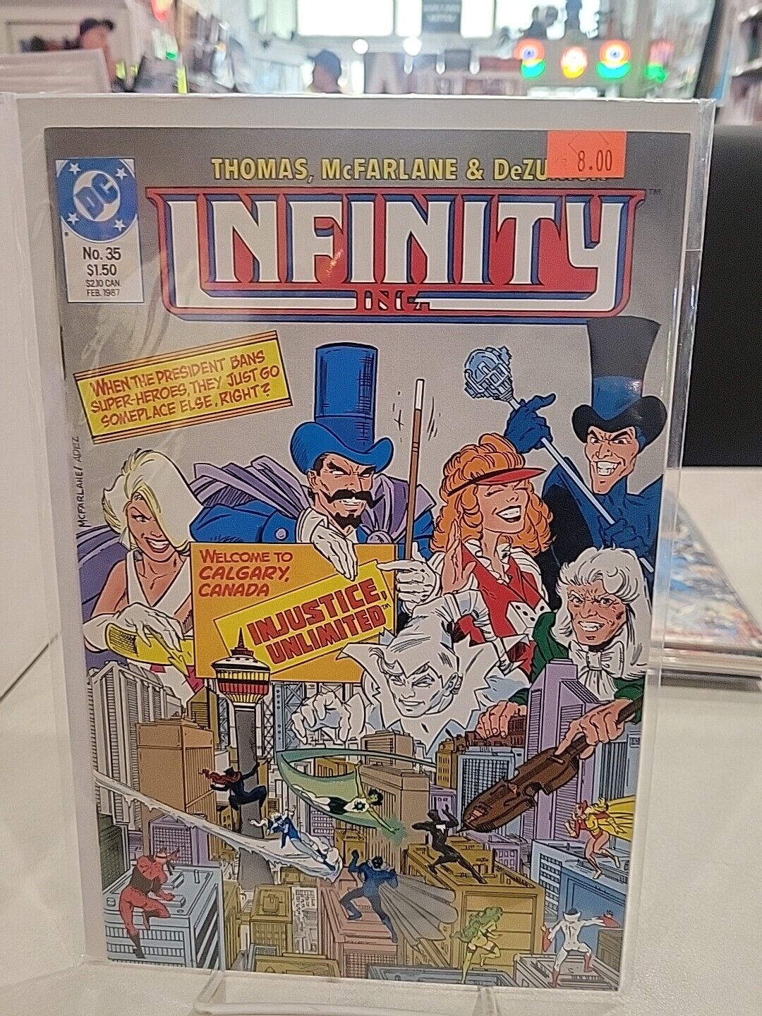 INFINITY INC. #35; Todd McFarlane art; VF condition (DC Comics)