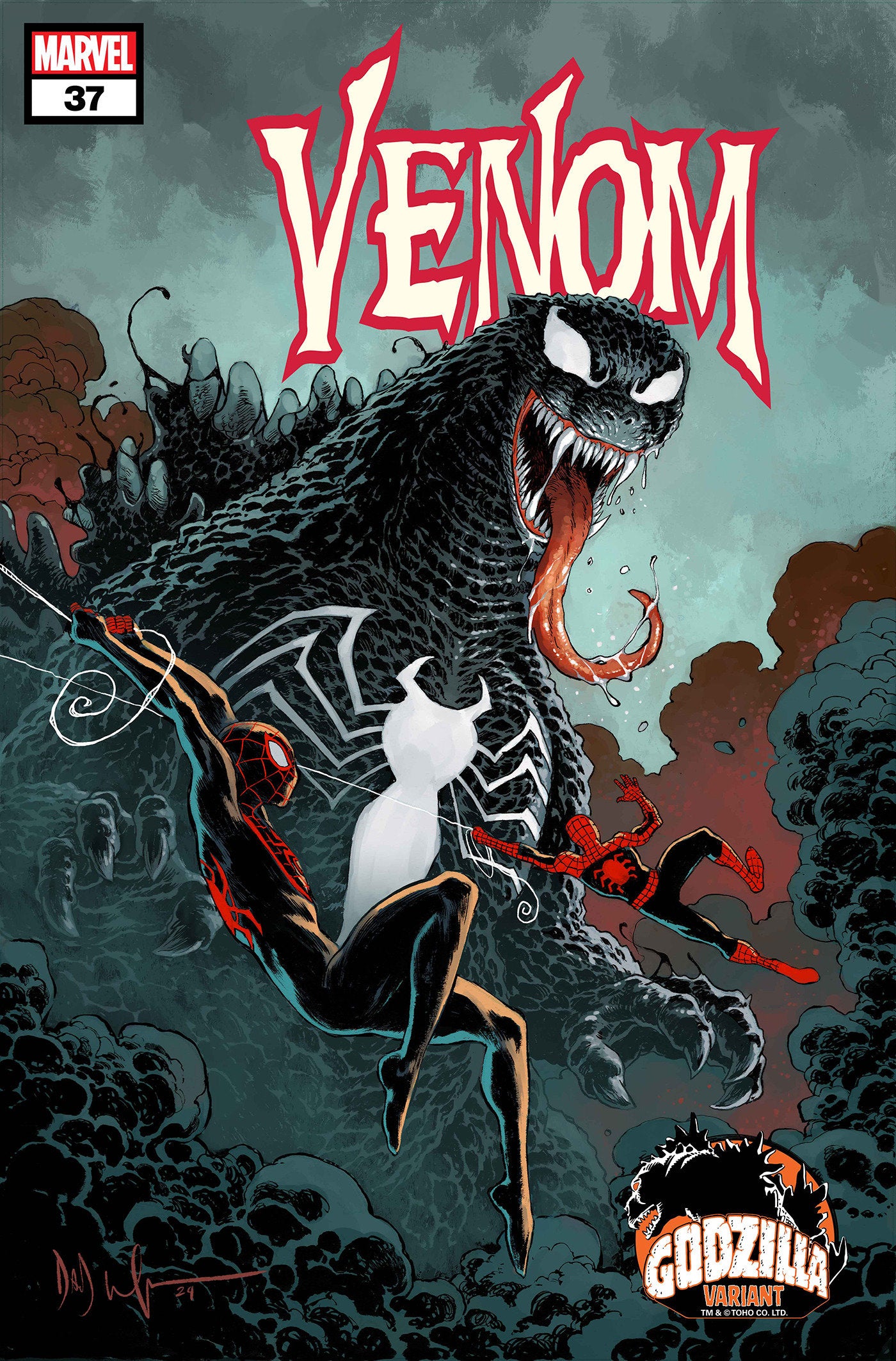 VENOM #37 DAVE WACHTER GODZILLA VARIANT [VW]