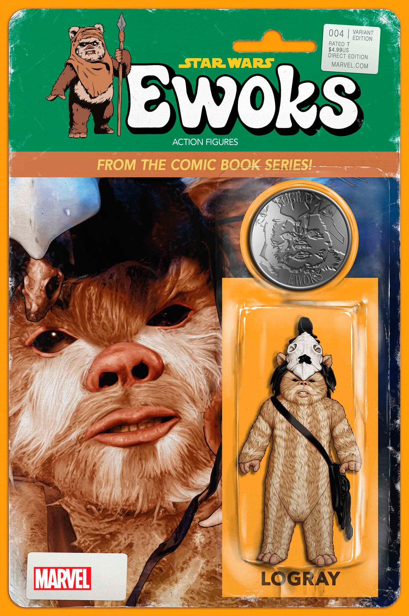 STAR WARS: EWOKS #4 JOHN TYLER CHRISTOPHER ACTION FIGURE VARIANT