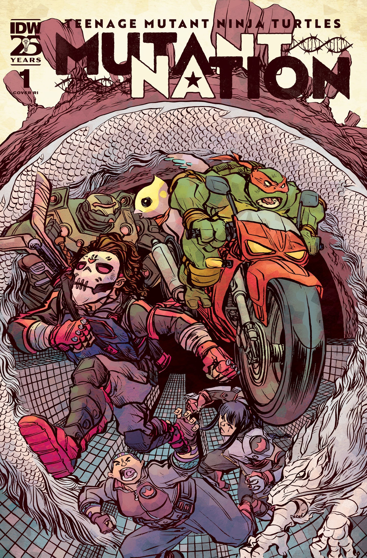 Teenage Mutant Ninja Turtles: Mutant Nation #1 Variant RI (RATIO 1:10) (Lonergan)