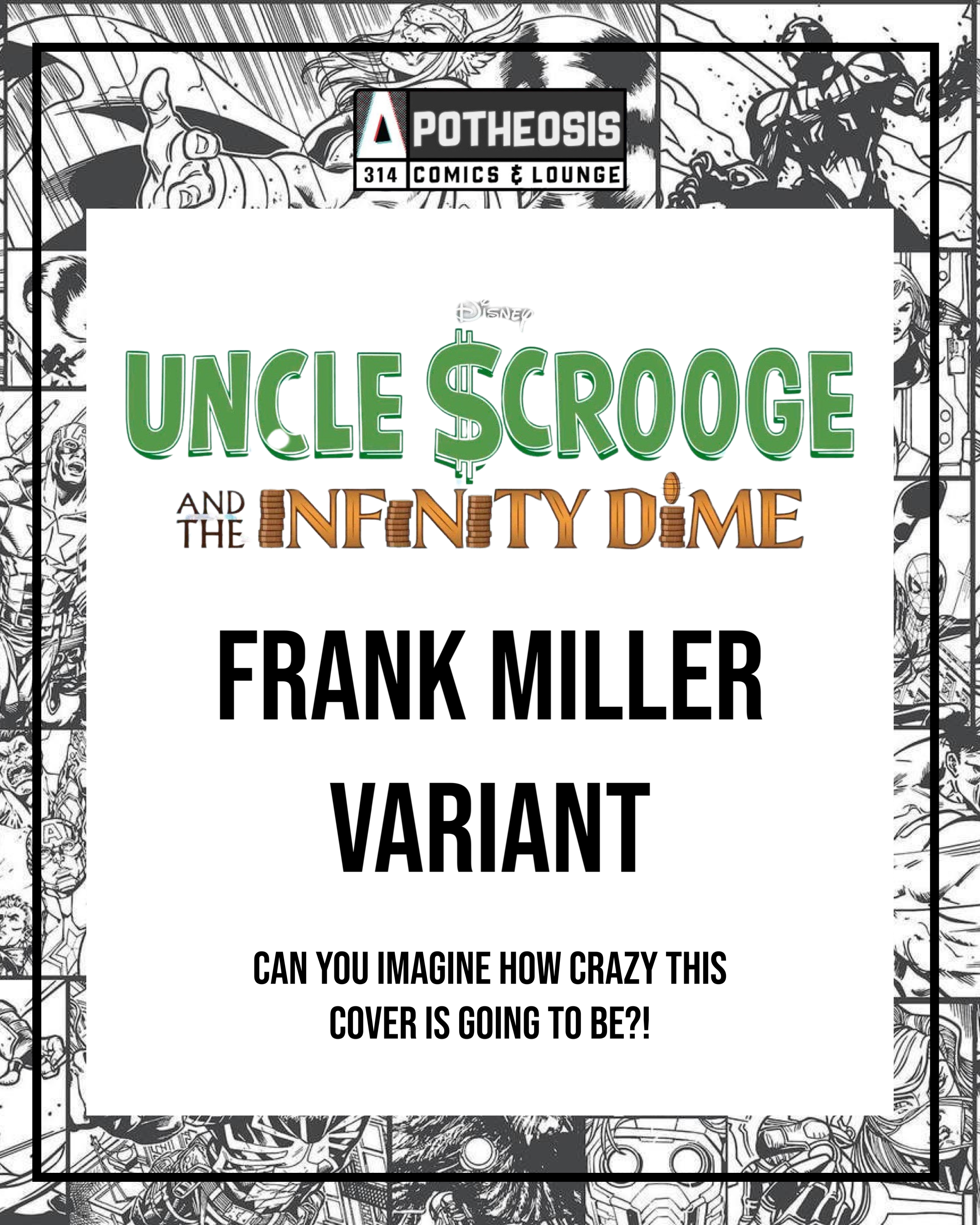 UNCLE SCROOGE AND THE INFINITY DIME #1 FRANK MILLER VARIANT