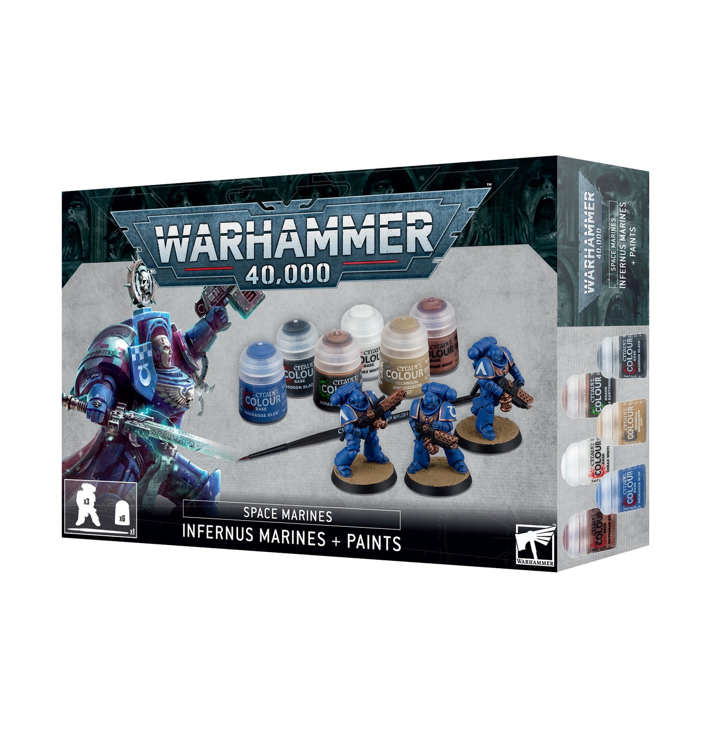 40K Space Marine Infernus PAINT SET