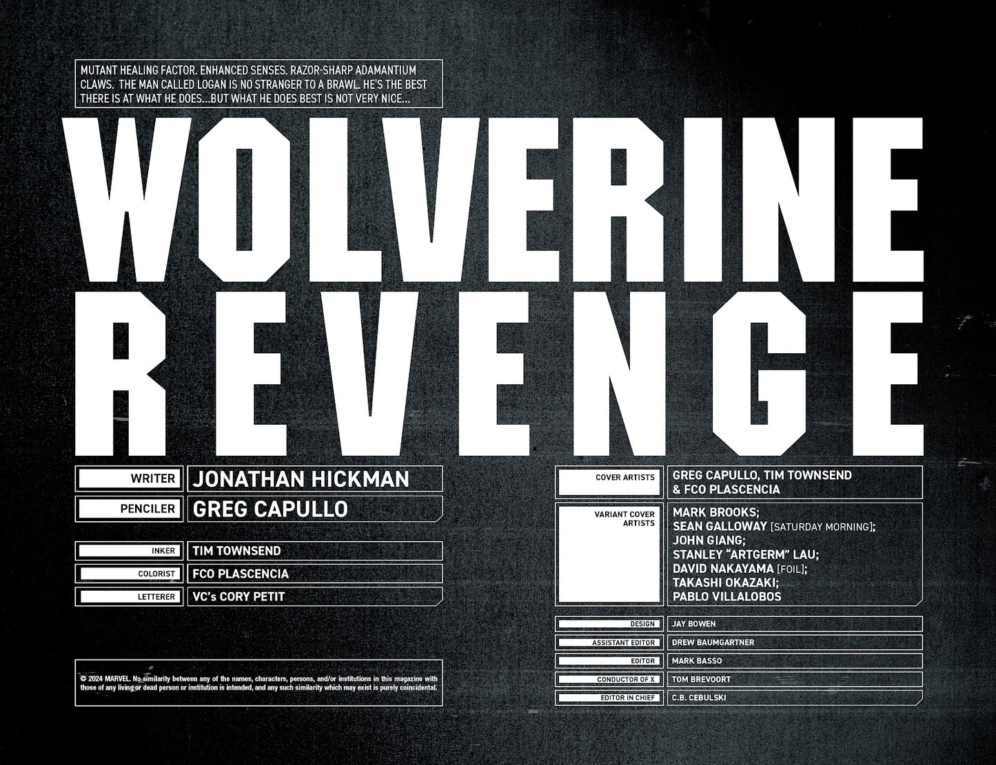 WOLVERINE: REVENGE - RED BAND #1 [POLYBAGGED]