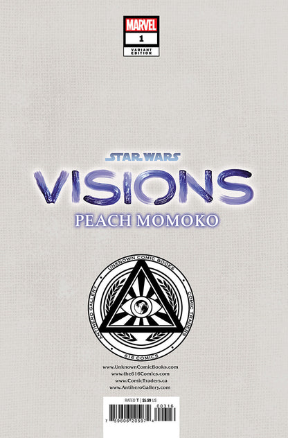 STAR WARS: VISIONS - PEACH MOMOKO #1 UNKNOWN COMICS RICKIE YAGAWA EXCLUSIVE VIRGIN VAR (11/15/2023)