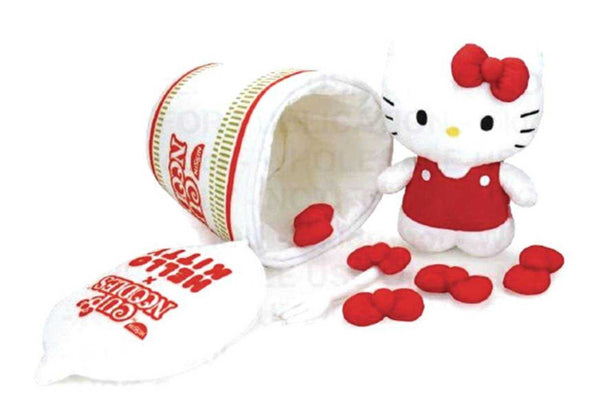 Hello Kitty X Nissin Cup Noodle Fork & Bow Interactive Plush