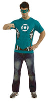 Dc Green Lantern T-Shirt W/ Mask & Ring Med