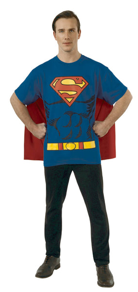 DC Superman T-Shirt W/ Cape MED