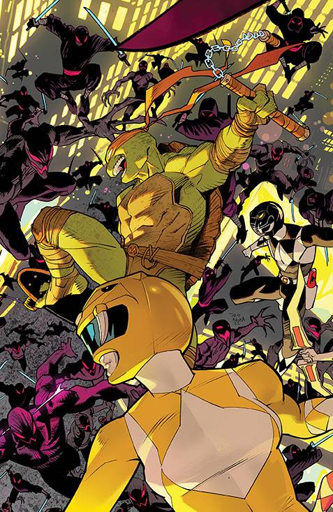 Mighty Morphin Power Rangers/Teenage Mutant Ninja Turtles (TMNT) II #1 (Of 5) Cover B Connecting Variant 2 Mora