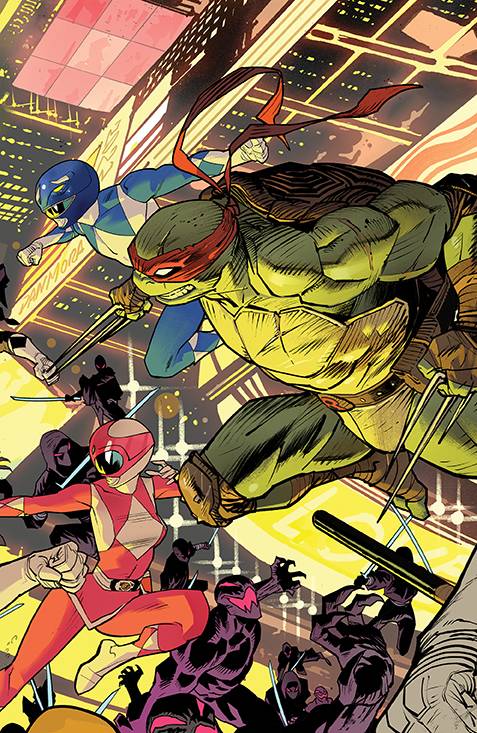 Mighty Morphin Power Rangers/Teenage Mutant Ninja Turtles (TMNT) II #1 (Of 5) Cover C Connecting Variant 3 Mora
