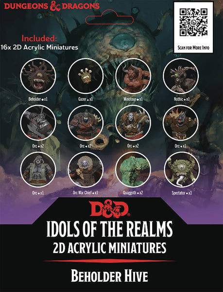 Dungeons & Dragons (D&D) Idols Realms Beholder Hive 2D Acrylic Mini Set