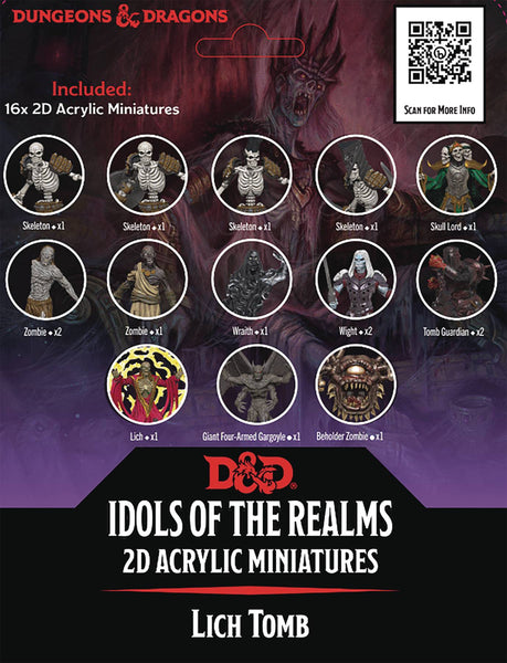 Dungeons & Dragons (D&D) Idols Realms Lich Tomb 2D Acrylic Mini Set