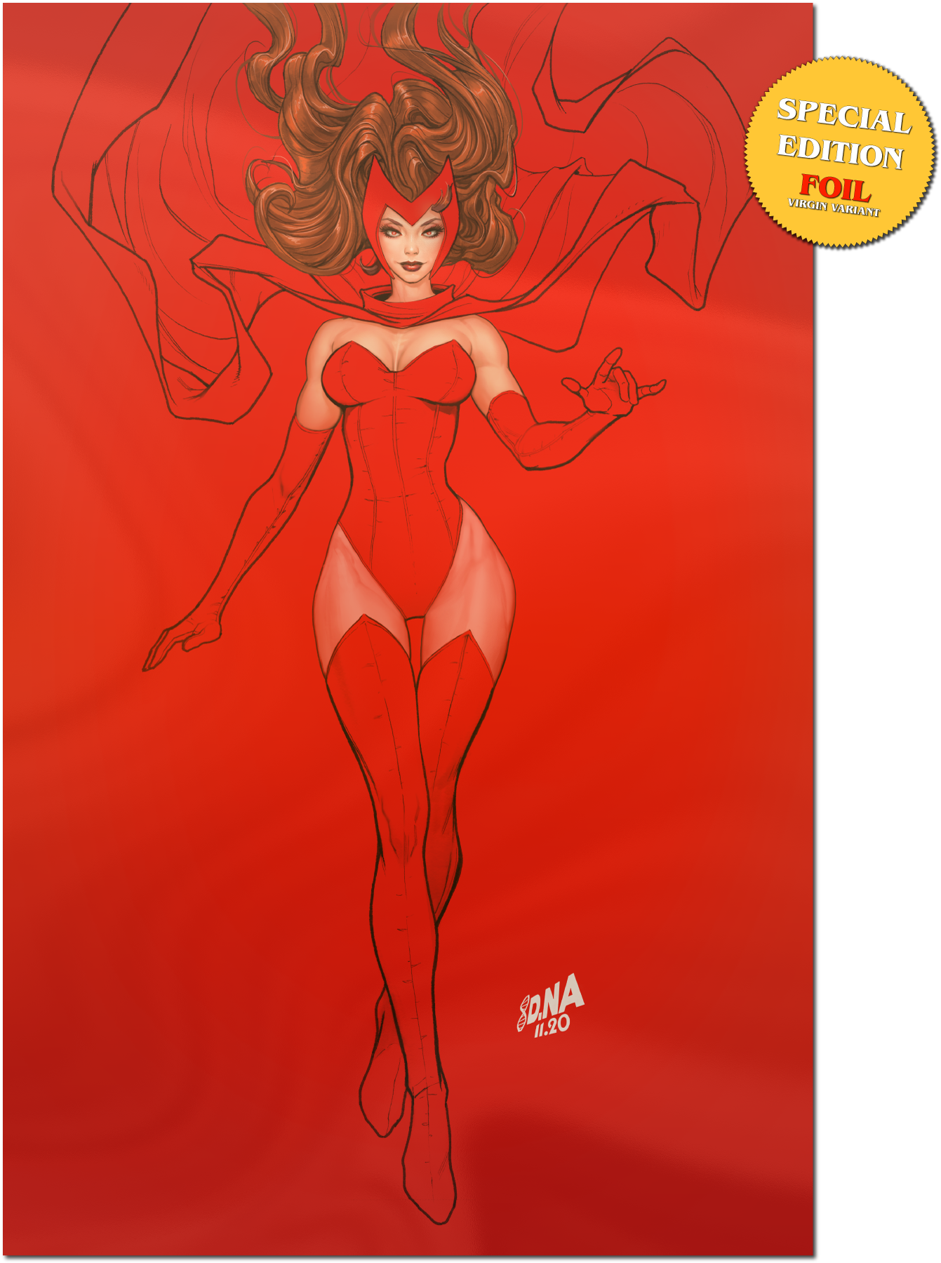 Scarlet Witch #4 Unknown Comics David Nakayama Exclusive Foil Virgin Color Bleed Var (04/05/2023)